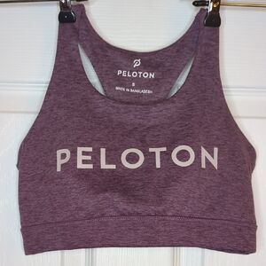 Peloton Women's Heathered Strappy Bra Purple.